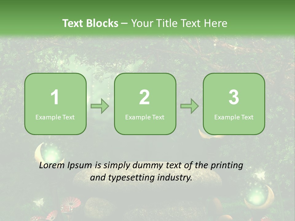 Magiczny Kamie Kwiat PowerPoint Template