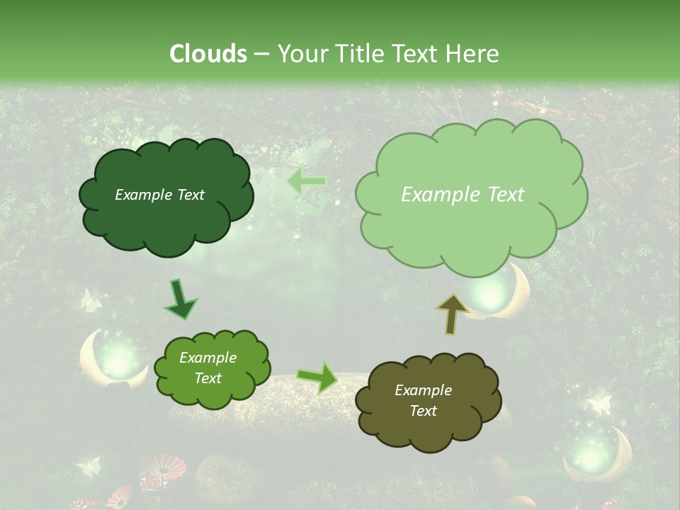 Magiczny Kamie Kwiat PowerPoint Template