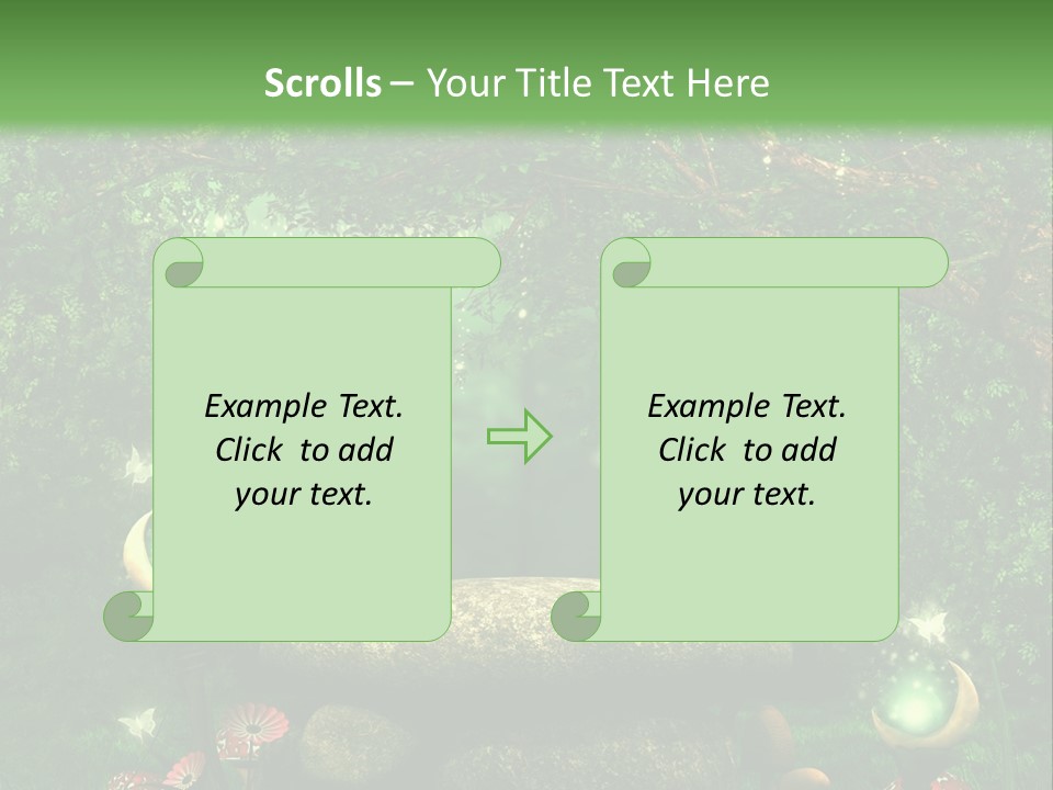 Magiczny Kamie Kwiat PowerPoint Template