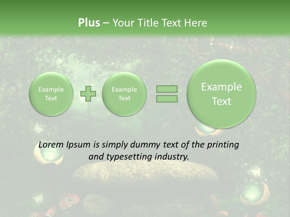 Magiczny Kamie Kwiat PowerPoint Template