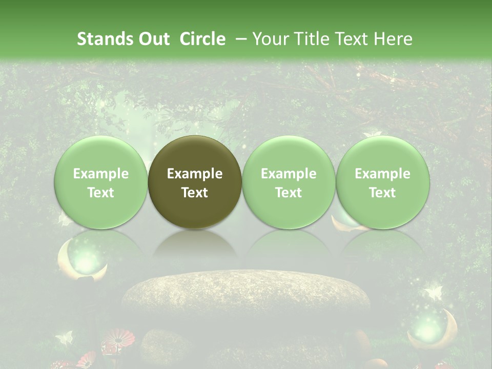 Magiczny Kamie Kwiat PowerPoint Template