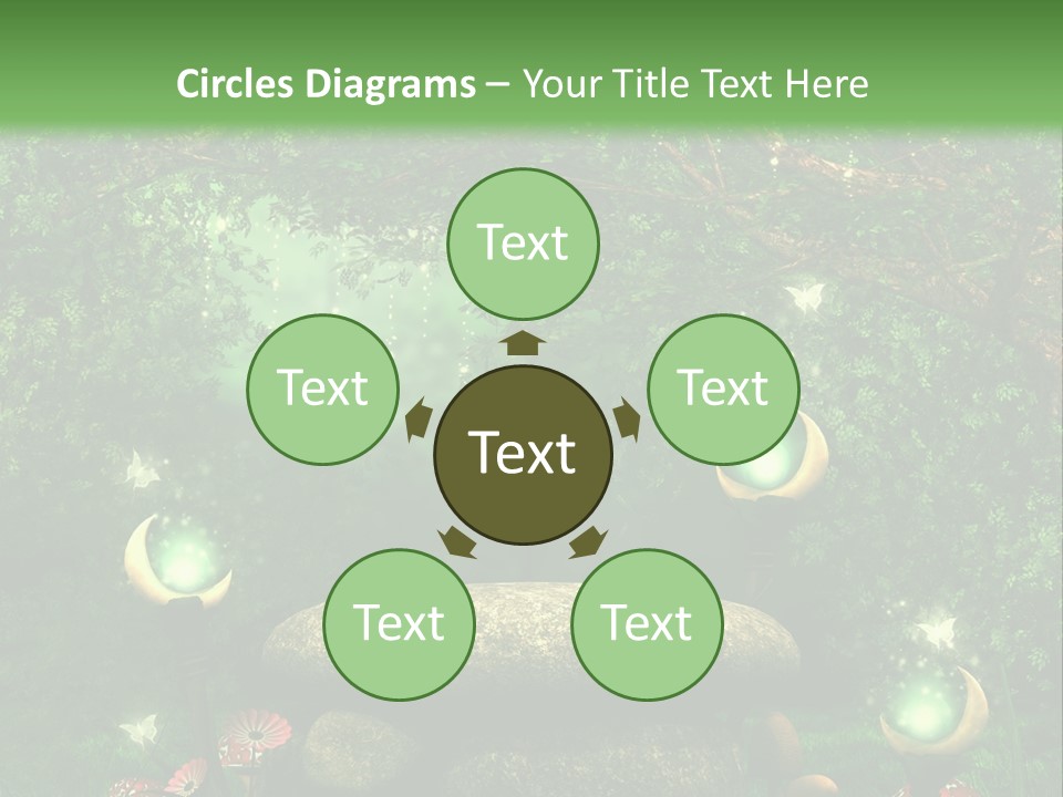 Magiczny Kamie Kwiat PowerPoint Template