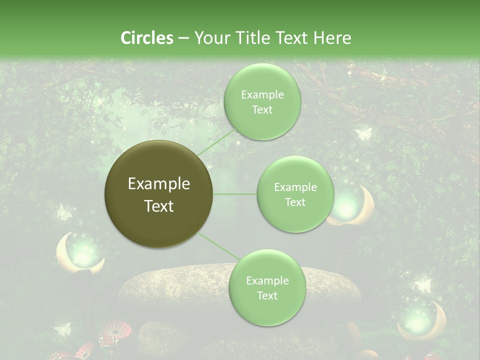 Magiczny Kamie Kwiat PowerPoint Template