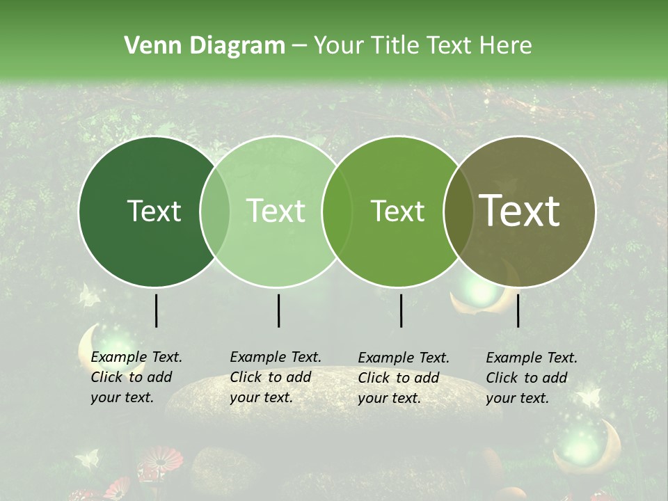 Magiczny Kamie Kwiat PowerPoint Template