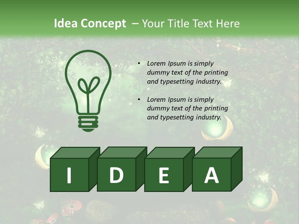 Magiczny Kamie Kwiat PowerPoint Template