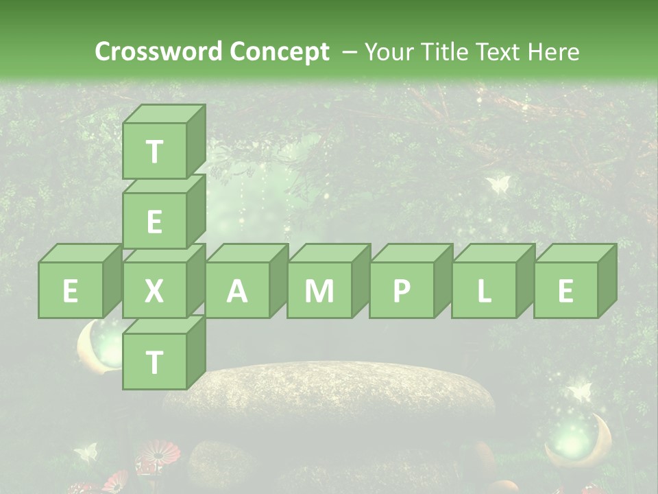 Magiczny Kamie Kwiat PowerPoint Template