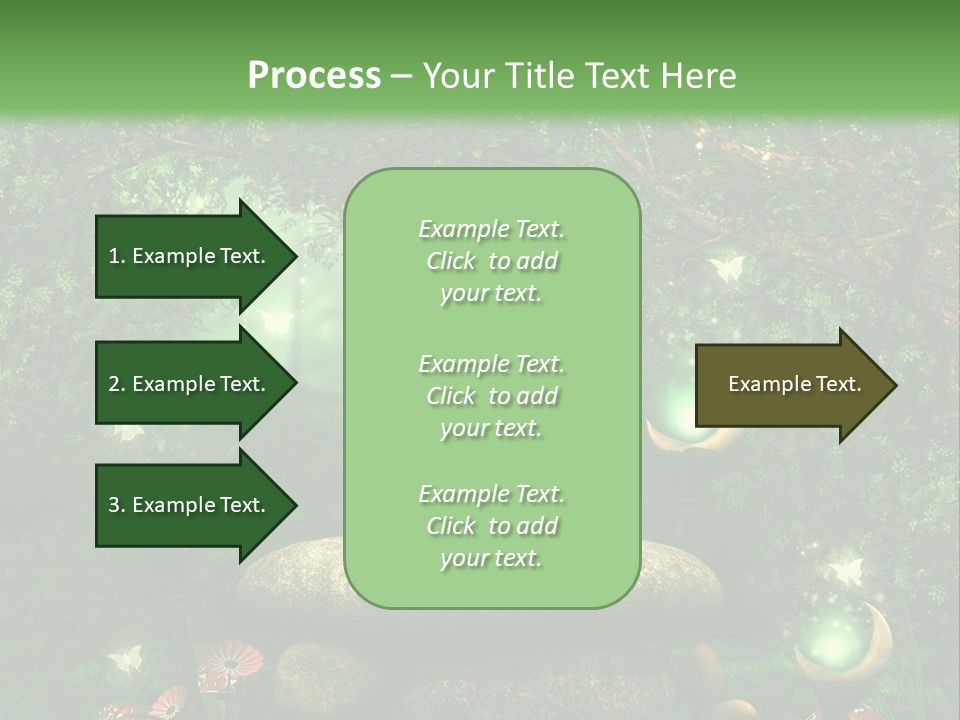 Magiczny Kamie Kwiat PowerPoint Template