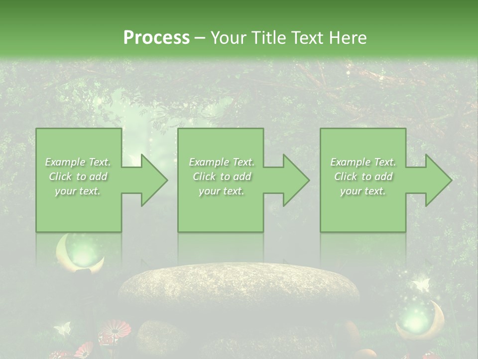 Magiczny Kamie Kwiat PowerPoint Template