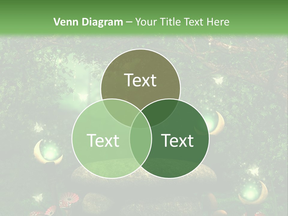 Magiczny Kamie Kwiat PowerPoint Template