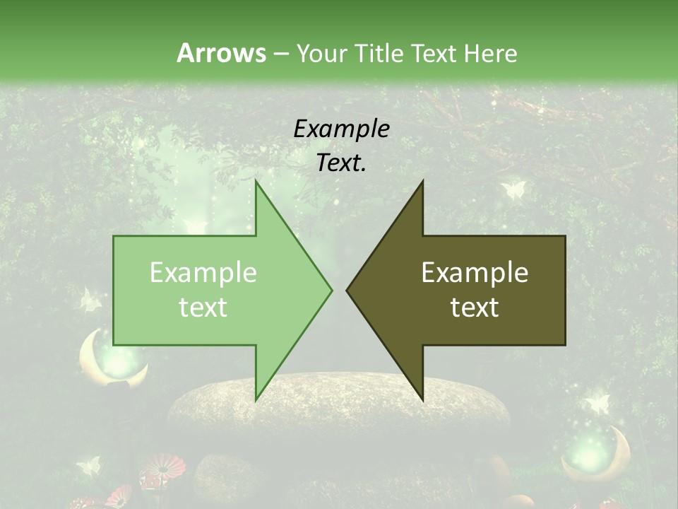 Magiczny Kamie Kwiat PowerPoint Template