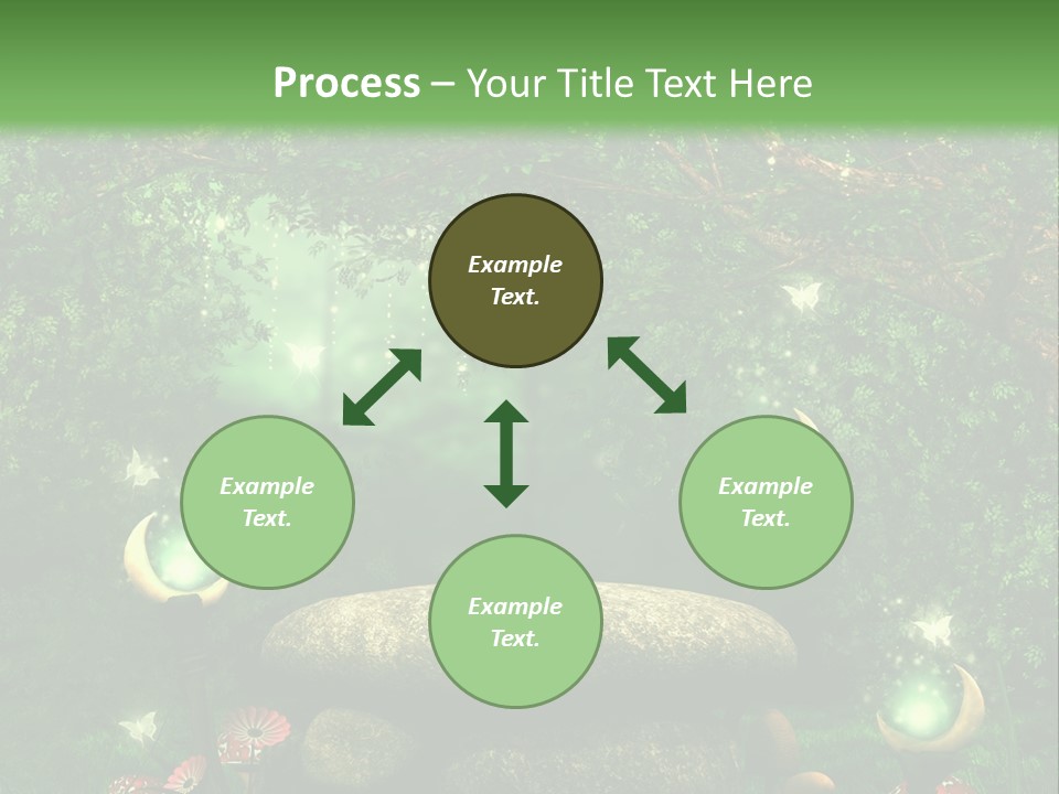 Magiczny Kamie Kwiat PowerPoint Template