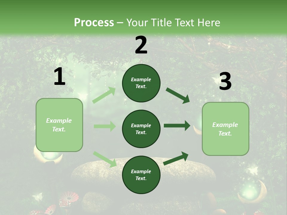 Magiczny Kamie Kwiat PowerPoint Template