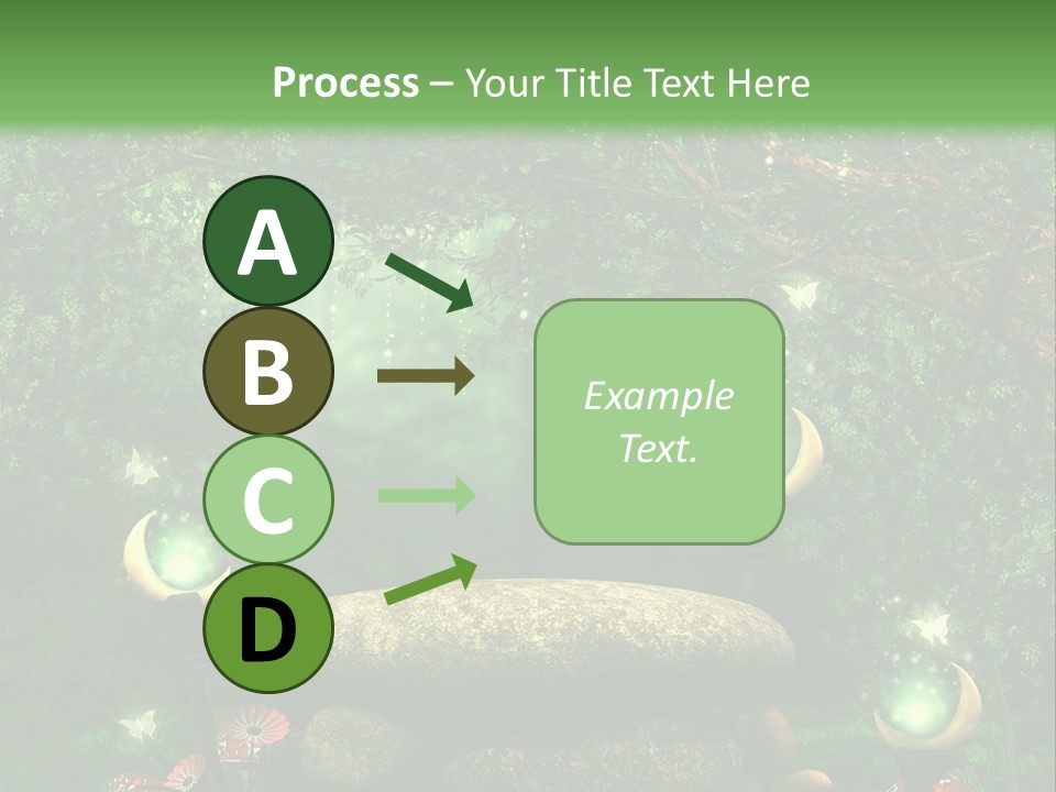 Magiczny Kamie Kwiat PowerPoint Template