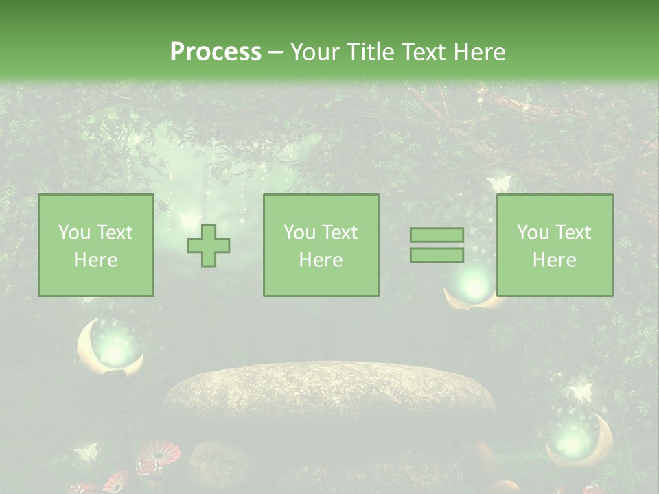 Magiczny Kamie Kwiat PowerPoint Template