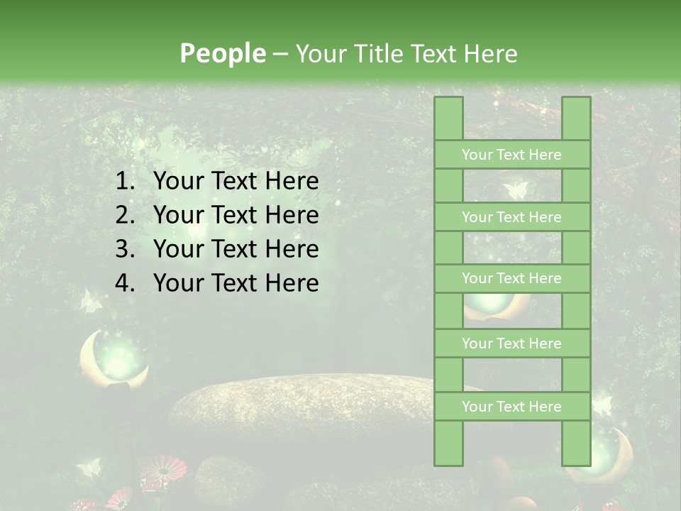 Magiczny Kamie Kwiat PowerPoint Template