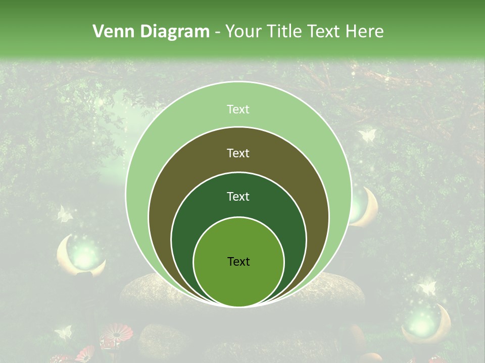 Magiczny Kamie Kwiat PowerPoint Template