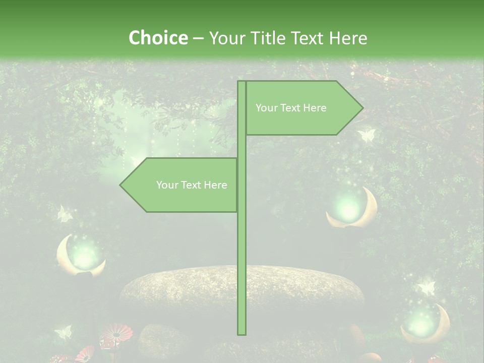 Magiczny Kamie Kwiat PowerPoint Template
