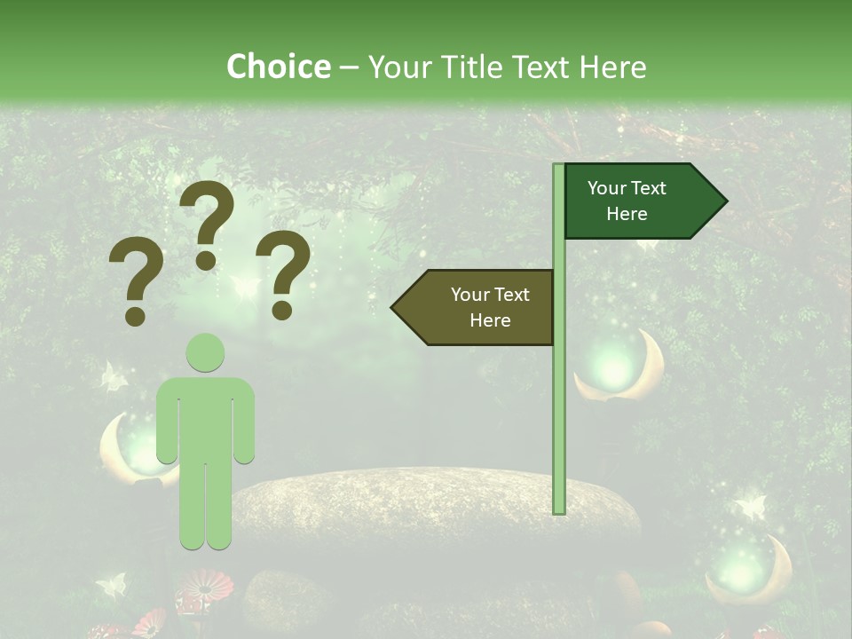 Magiczny Kamie Kwiat PowerPoint Template