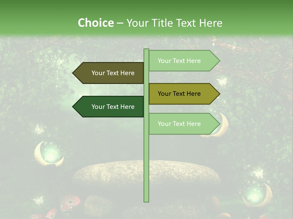 Magiczny Kamie Kwiat PowerPoint Template