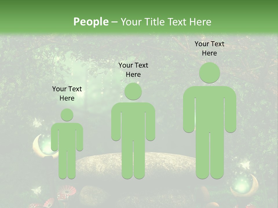 Magiczny Kamie Kwiat PowerPoint Template