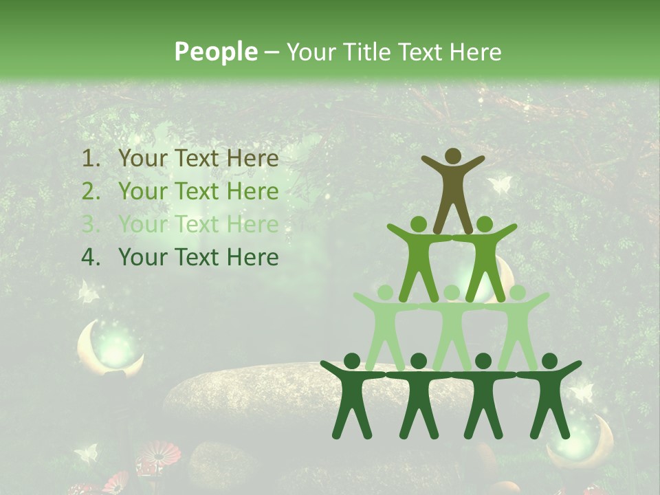 Magiczny Kamie Kwiat PowerPoint Template