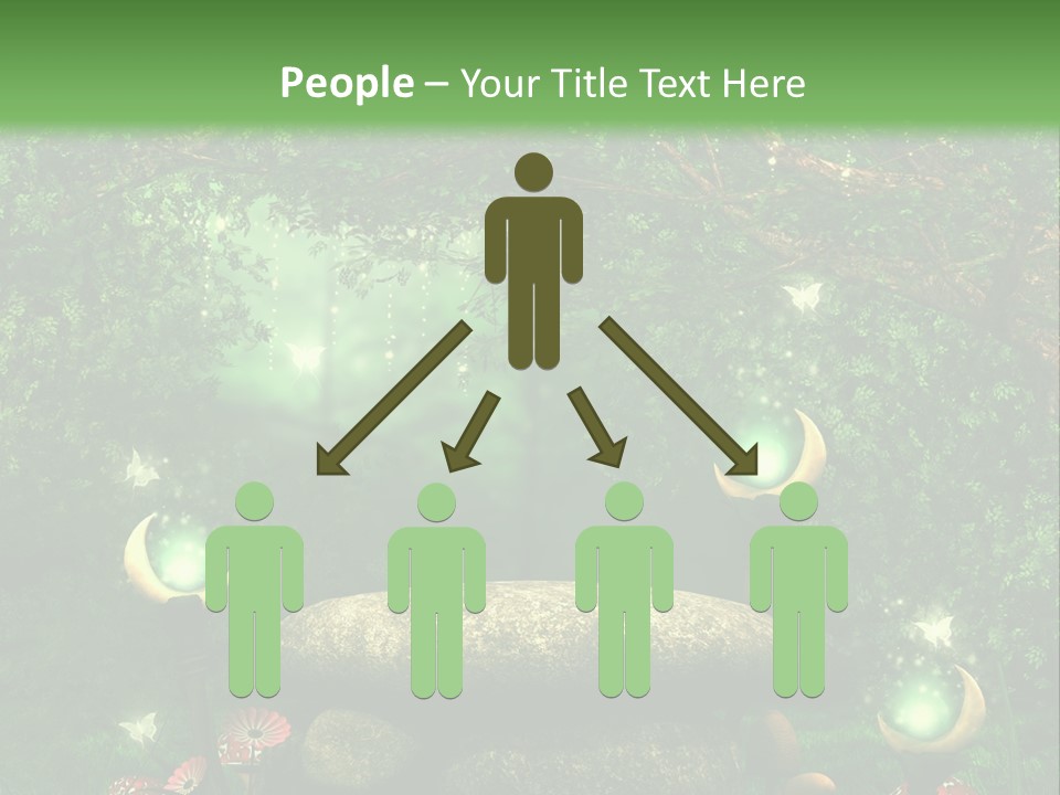 Magiczny Kamie Kwiat PowerPoint Template