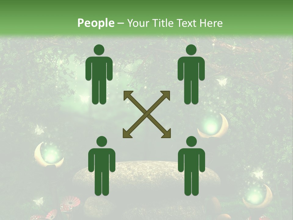 Magiczny Kamie Kwiat PowerPoint Template