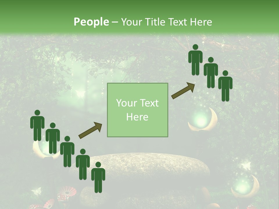 Magiczny Kamie Kwiat PowerPoint Template