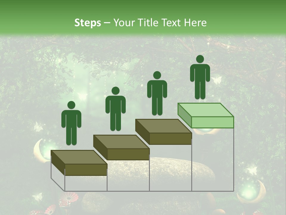 Magiczny Kamie Kwiat PowerPoint Template