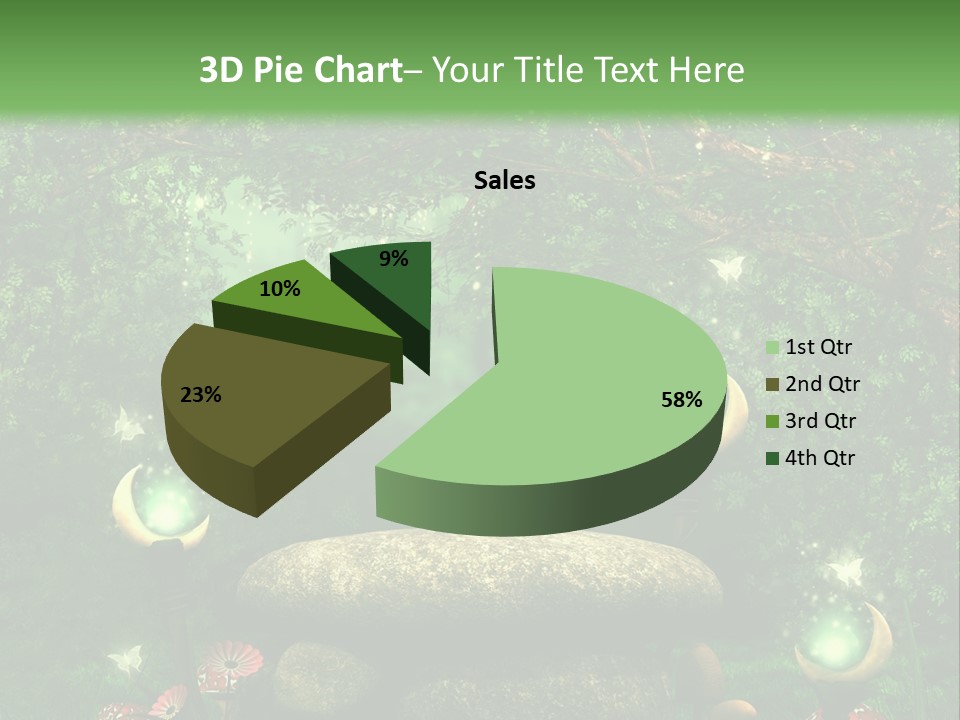 Magiczny Kamie Kwiat PowerPoint Template