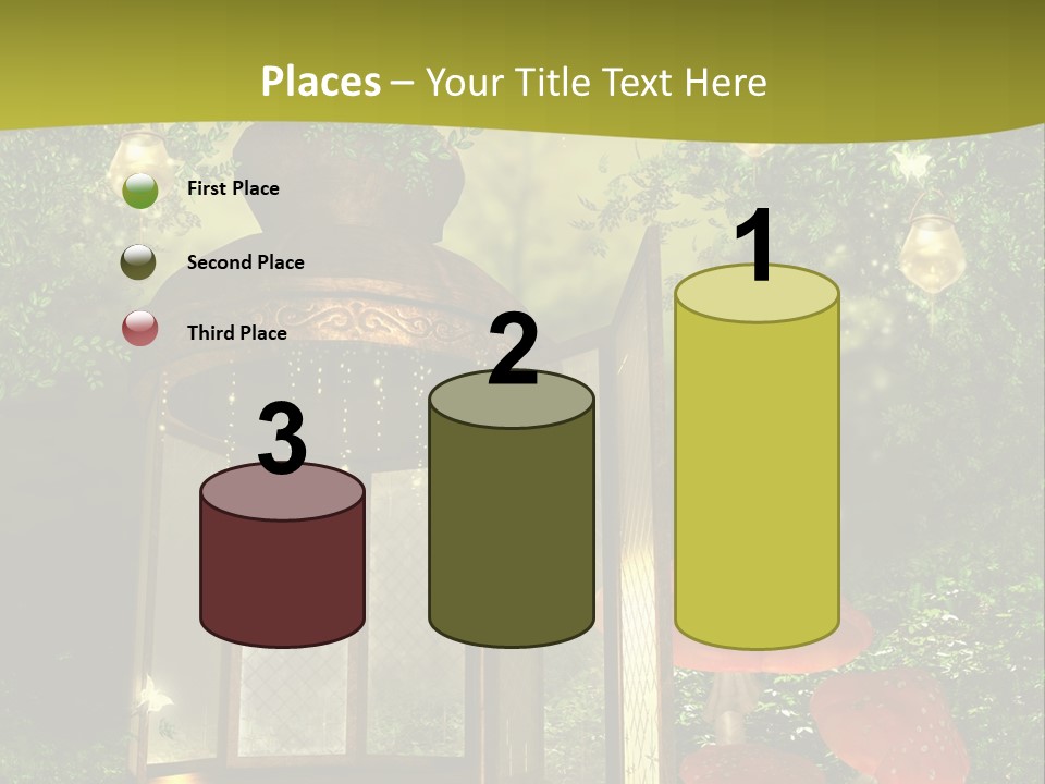 Motyl Lampion Ilustracja PowerPoint Template