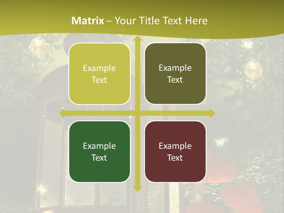 Motyl Lampion Ilustracja PowerPoint Template