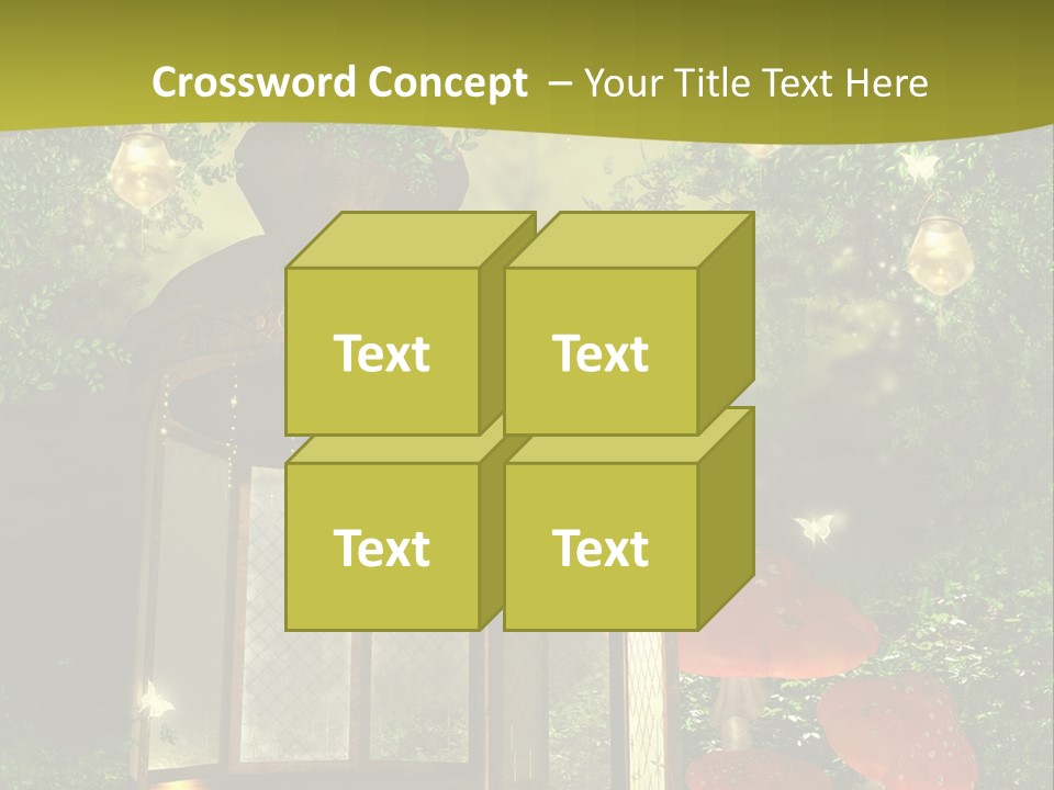 Motyl Lampion Ilustracja PowerPoint Template