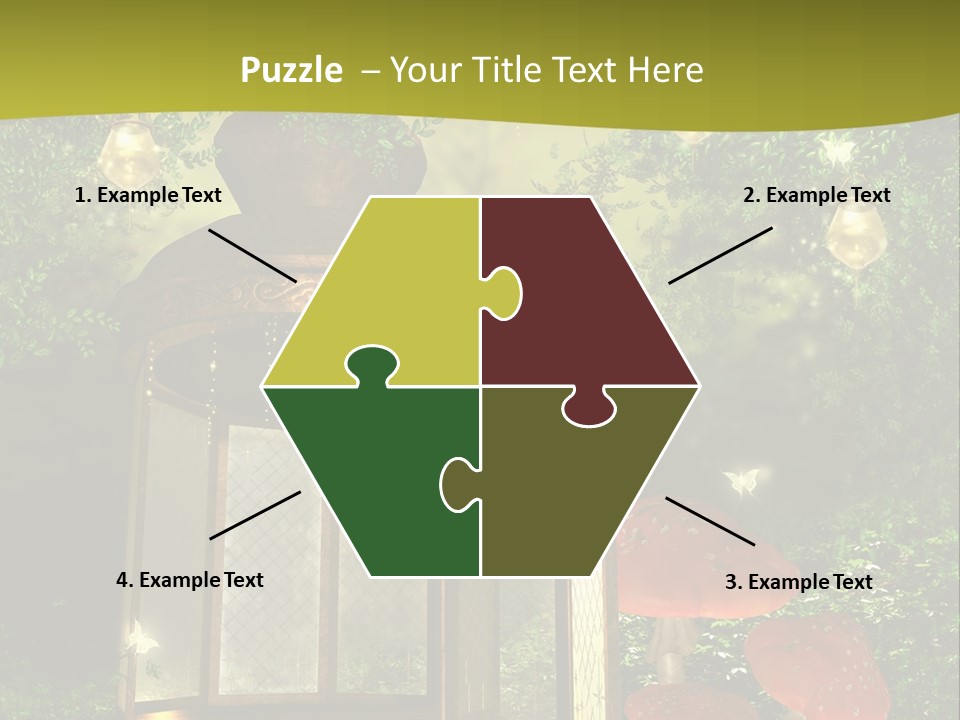 Motyl Lampion Ilustracja PowerPoint Template