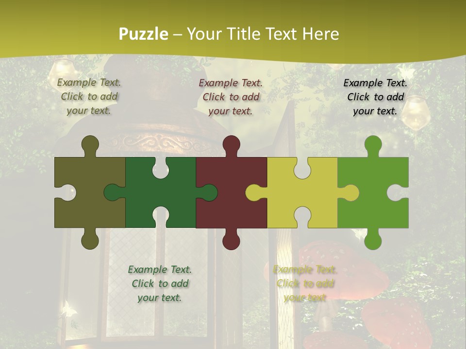 Motyl Lampion Ilustracja PowerPoint Template