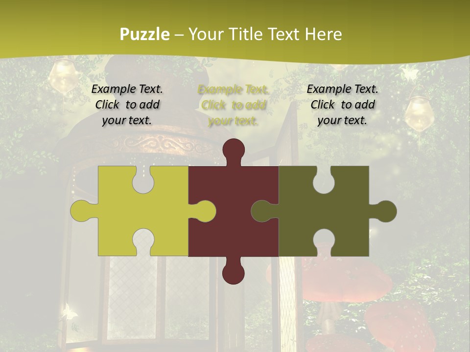 Motyl Lampion Ilustracja PowerPoint Template