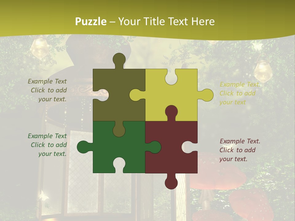 Motyl Lampion Ilustracja PowerPoint Template