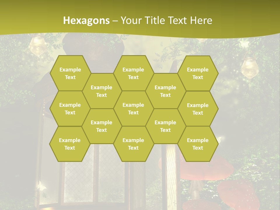 Motyl Lampion Ilustracja PowerPoint Template