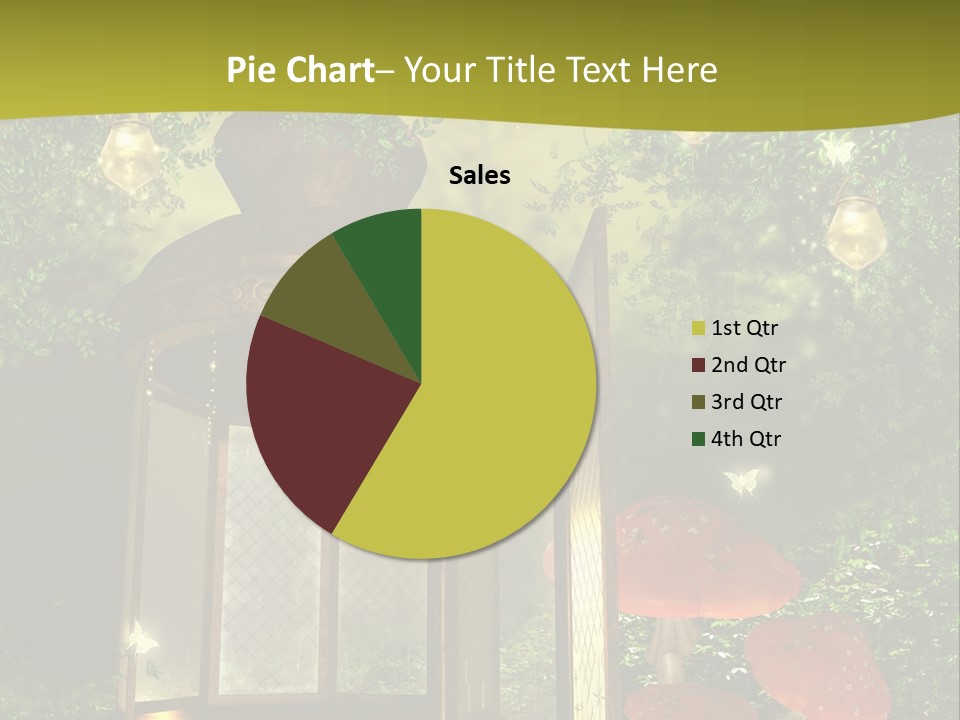 Motyl Lampion Ilustracja PowerPoint Template