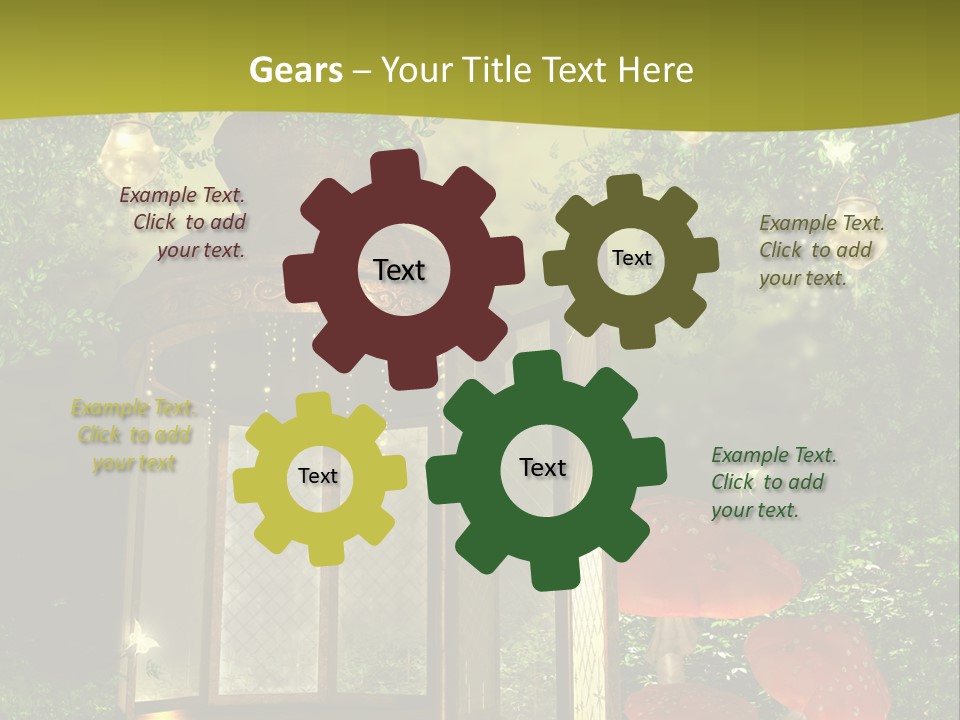 Motyl Lampion Ilustracja PowerPoint Template