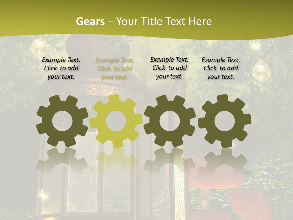 Motyl Lampion Ilustracja PowerPoint Template