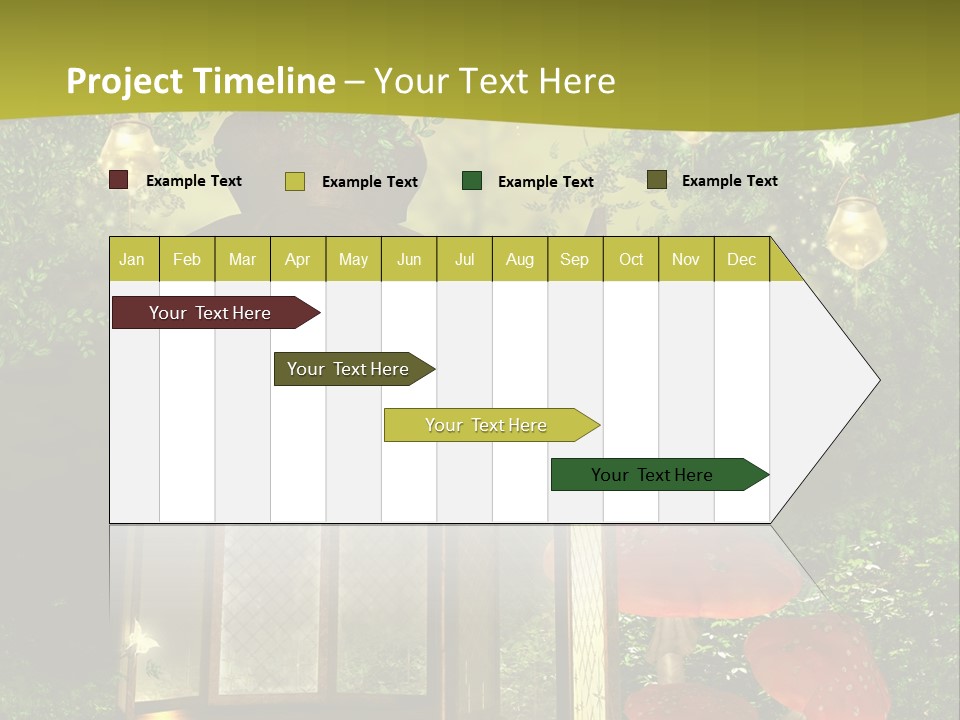 Motyl Lampion Ilustracja PowerPoint Template