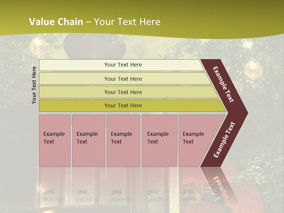 Motyl Lampion Ilustracja PowerPoint Template