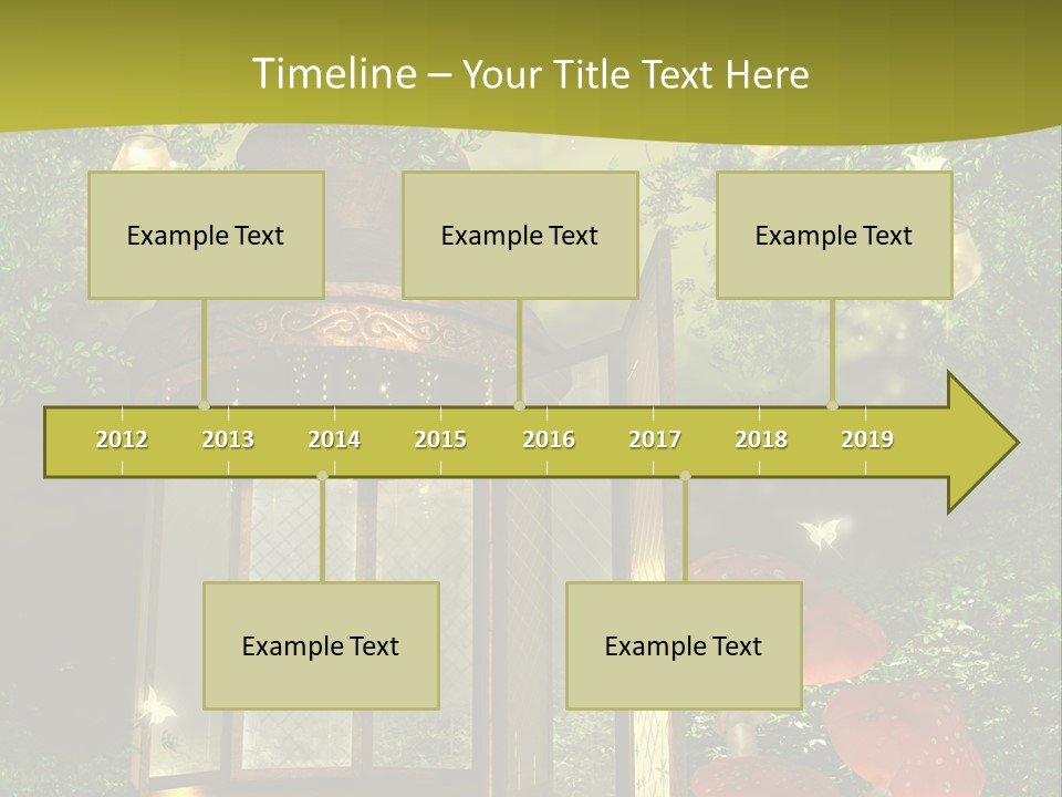 Motyl Lampion Ilustracja PowerPoint Template