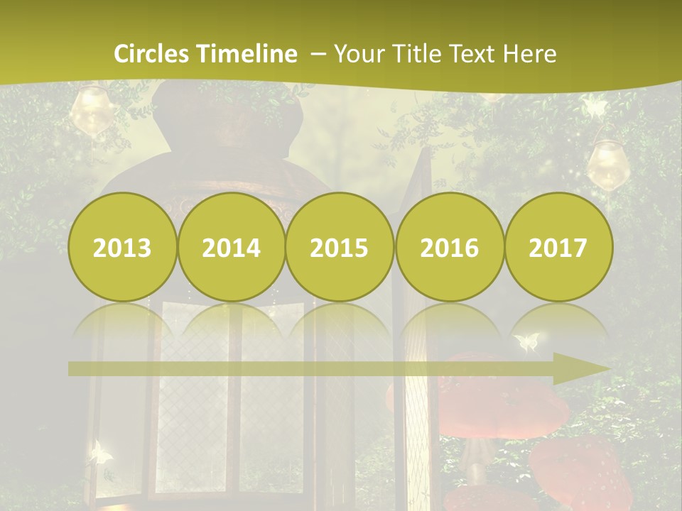 Motyl Lampion Ilustracja PowerPoint Template