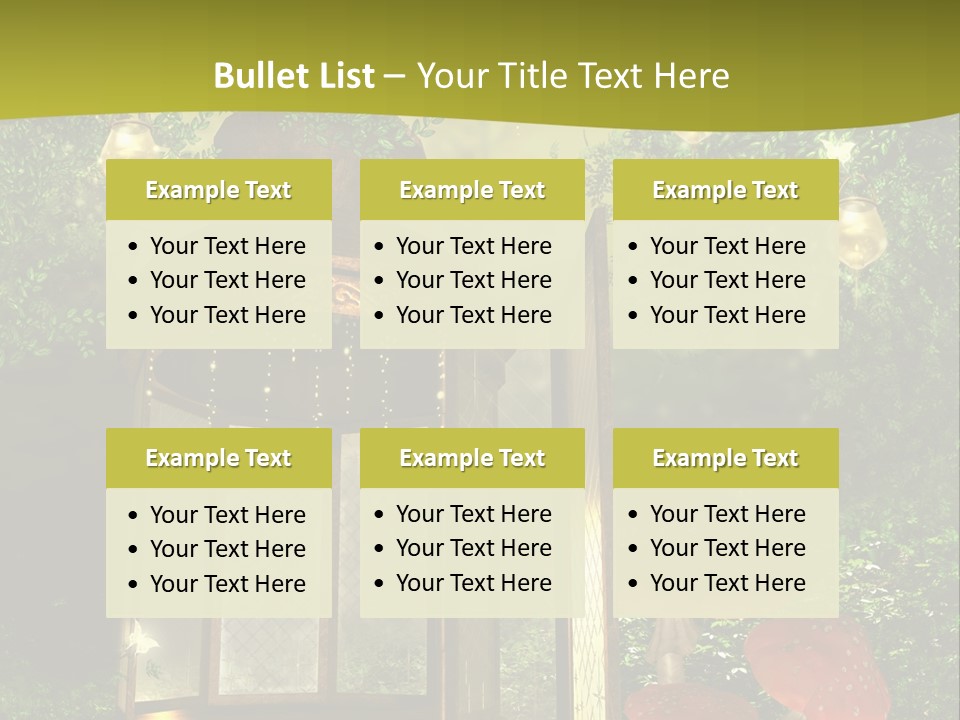 Motyl Lampion Ilustracja PowerPoint Template