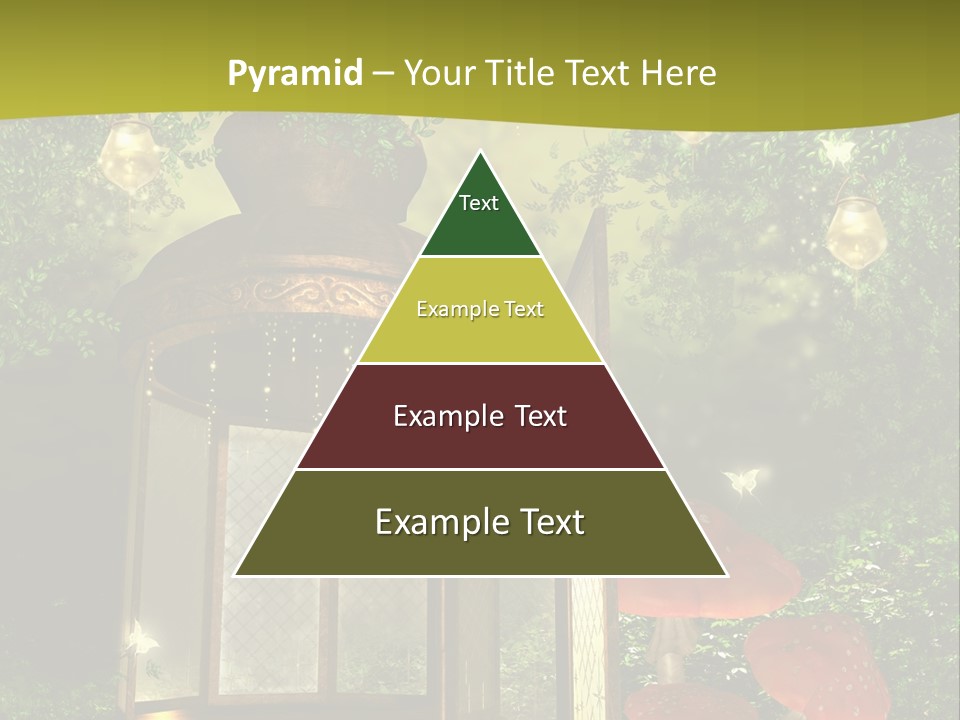 Motyl Lampion Ilustracja PowerPoint Template