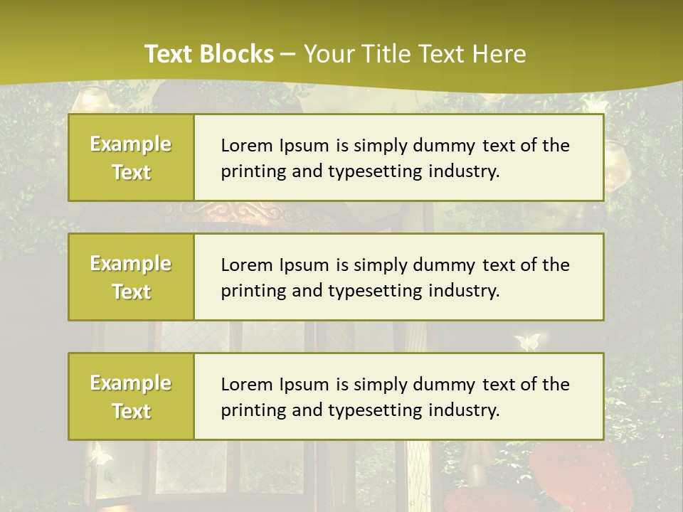 Motyl Lampion Ilustracja PowerPoint Template