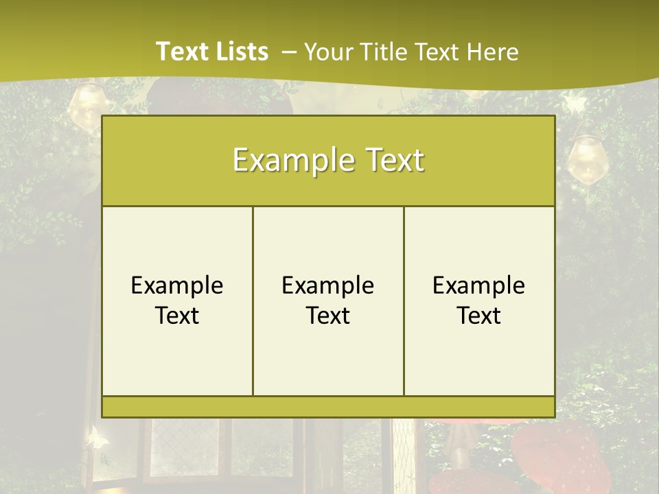 Motyl Lampion Ilustracja PowerPoint Template