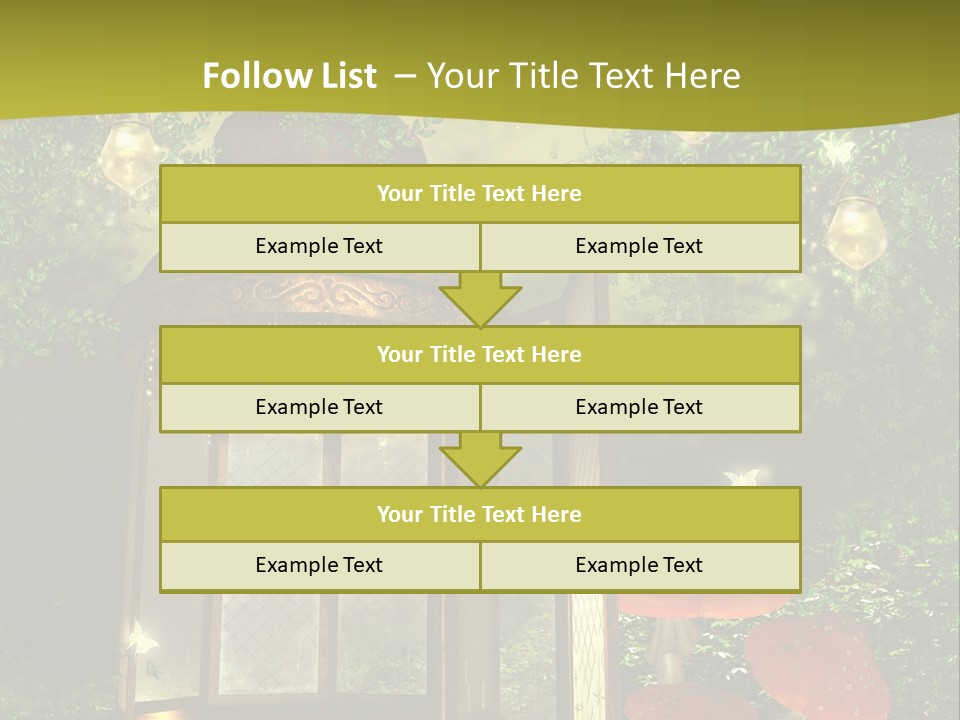 Motyl Lampion Ilustracja PowerPoint Template
